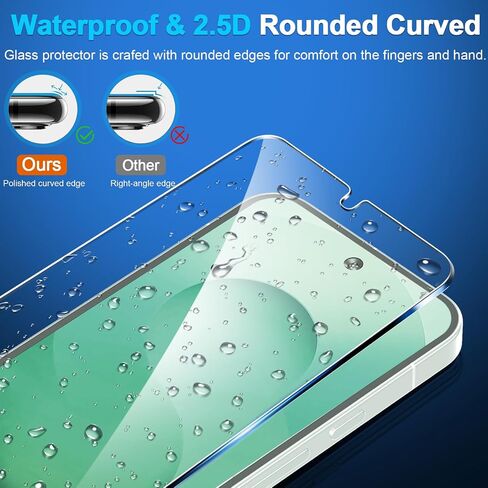 3 Pack Glass Screen Protector for Samsung Galaxy S24 [6.2 inch] + 3 Pack Camera Lens Protector, 9H Tempered Glass, Fingerprint Unlock, HD Clear Case Friendly Anti-Scratch in Saudi Arabia