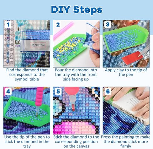 Tostog Cherry Blossom Diamond Paintings Kits للبالغين ، مجموعات فنون DIY 5D Flower Diamond للبالغين ، طقم لوحات ماس ​​غابات Pink Fore الكاملة للزخرفة الفنية الجدار المبتدئين 12 * 16 بوصة. in Kuwait