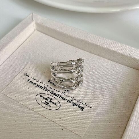 Punk Skull Hand Statement Open Ring Band Expandable Gothic Skeleton Wrap Finger Rings Adjustable Personalized Jewelry Gifts for Women Friends in Saudi Arabia