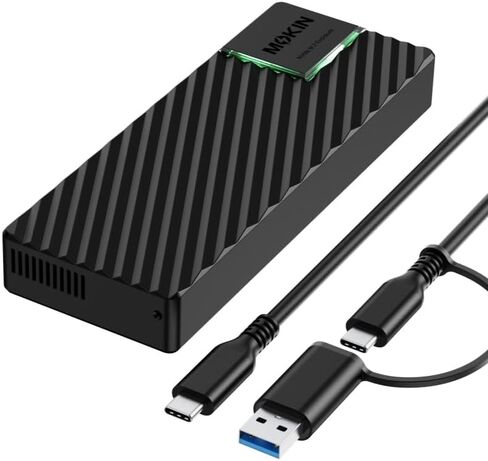 M.2 NVMe SATA SSD Enclosure Adapter,USB C 3.2 Gen 2 10Gbps M.2 NVMe,6Gbps SATA PCIe M-Key(B+M Key), Aluminum NVMe M.2 Reader Support UASP Trim for 2242/2260/2280 SSD in Kuwait