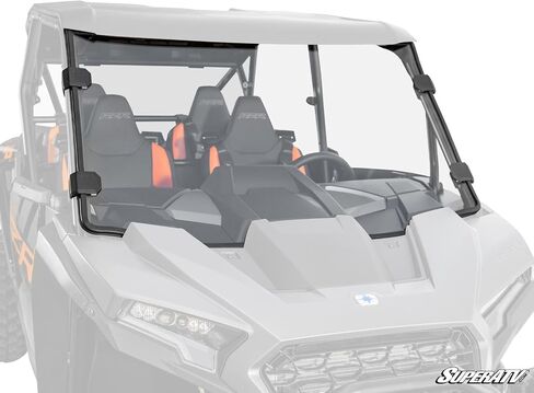 SuperATV Polaris RZR XP 1000 زجاج أمامي كامل | مقاومة للخدش | واضح (بدون صبغة) | 2024+ in Saudi Arabia
