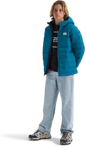 THE NORTH FACE Boys Reversible Perrito Hooded Jacket | Waterproof Winter Puffer Coat, Lightweight Outerwear for Travel in Saudi Arabia