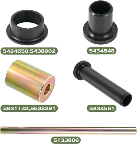 مجموعة عمود جلبة A-Arm الخلفية الممتازة لـ Polaris Sportsman 400/450/600/700 2003‑2007 - OEM Fit 5020826 5434548 5434551 5133806 5434550 - ترقية نظام التعليق الثقيل من الحديد والمطاط in Kuwait