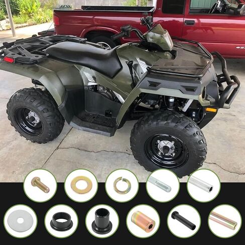 مجموعة عمود جلبة A-Arm الخلفية الممتازة لـ Polaris Sportsman 400/450/600/700 2003‑2007 - OEM Fit 5020826 5434548 5434551 5133806 5434550 - ترقية نظام التعليق الثقيل من الحديد والمطاط in Kuwait