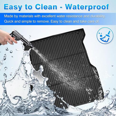 Cartist Cargo Liner متوافق مع Genesis GV70 2022 2023 2024 الملحقات جميع الأحوال الجوية الخلفية الجذع حصيرة عالية الجانب مقاوم للماء أسود TPE in Saudi Arabia