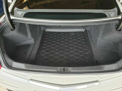 Cargo Liner - Trunk Mat for Cadillac ATS 2013-2019 – Weather-Resistant Trunk Mats for Cars with Raised Lip – Non-Slip Car Trunk Mat Rubber – Easy to Install – Laser Pre-Cut Design in Saudi Arabia
