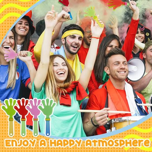 120 Pcs 7.5 Inch Noisemakers Bulk Plastic Hand Clappers Party Favors Noise Makers for Sporting Events Fiesta Birthday Game Supplies, Random Color in Kuwait