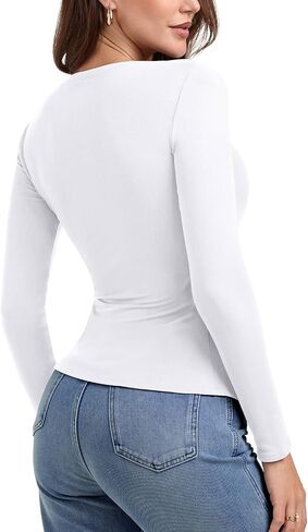 PINKMSTYLE Womens Asymmetrical Long Sleeve Shirt Casual Tunic Tops for Leggings Teacher Shirts in Kuwait