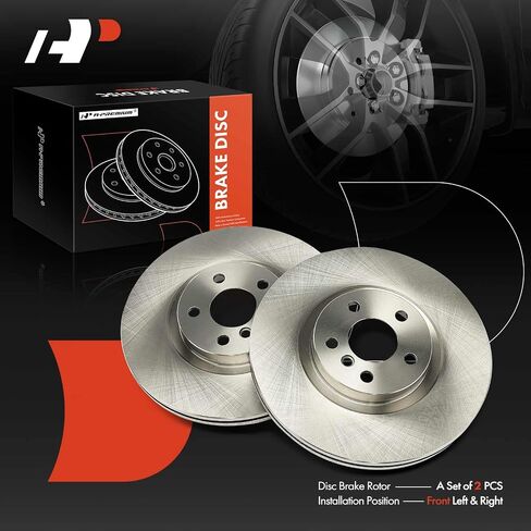 A-Premium 12.99 inch (330 mm) Front Vented Disc Brake Rotors Compatible with Select Mini and BMW Models - Cooper Countryman 2017-2019, X1 2016-2022, X2 2018-2021, 2-PC Set in Saudi Arabia