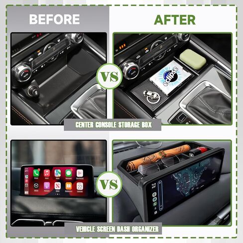 Center Console Dash Storage Organizer Compatible with Mazda CX-5 2025 2024 2023 2022 Interior Accessories, Armrest Storage Box Dashboard Insert Tray Holder, Black in Saudi Arabia