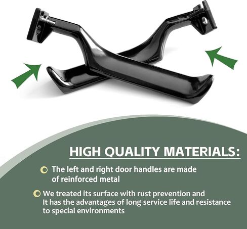 Interior Metal Door Handles, Front Rear Left Driver & Passenger Side Compatible with 1987-1996 F0rd Bronco F150 F250 F350 F53 F59 F800, Replace# E7TZ-1522600-A, E7TZ-1522601-A, 77177, 77178 in Saudi Arabia