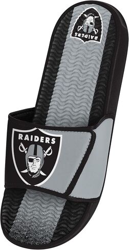 FOCO Atlanta Falcons NFL Mens Team Stripe Gel Slide - S in Saudi Arabia