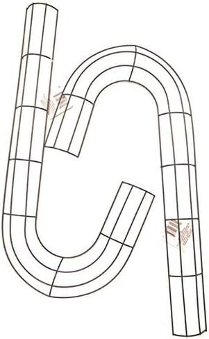 Christmas Metal Candy Cane Shaped Wreath Forms Green, 20.5-in 2 Pack (Bundle with KC Tingamajig TM) Indoor Outdoor DIY Lawn Garden Walkway Festive Decor in Saudi Arabia