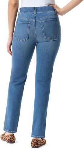 Gloria Vanderbilt Women's Shape Effect Pull on High Rise Straight Leg Jean Plus in Saudi Arabia