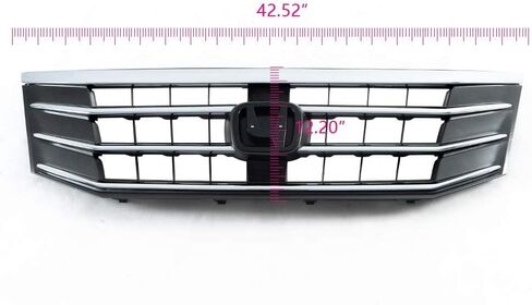 Chrome Front Bumper Upper Grille Mesh Grill Assembly Compatible With Crosstour 2010 2011 2012 ABS Plastic Silver in Saudi Arabia