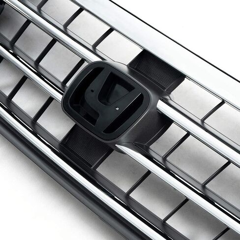Chrome Front Bumper Upper Grille Mesh Grill Assembly Compatible With Crosstour 2010 2011 2012 ABS Plastic Silver in Saudi Arabia