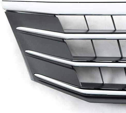 Chrome Front Bumper Upper Grille Mesh Grill Assembly Compatible With Crosstour 2010 2011 2012 ABS Plastic Silver in Saudi Arabia