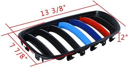 Left and Right Front Grill Compatible For 2004 2005 2006 BMW X5 E53 Sport 4D LCI Front Kidney Grille Matte Black in Saudi Arabia