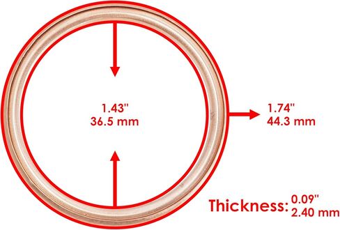 Caltric Muffler Pipe Gasket Compatible with Kawasaki Zzr600 Zx600J 2005 2006 2007 2008 in Saudi Arabia