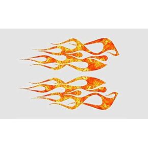 ST1 Winglets - Flame Decal Kit Multi-Color Golf Cart UTV RC ATV Mower Motorcycle Tank (A - Small, PG29-101-000 SM LT Yellow) in Saudi Arabia