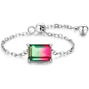 خاتم من الذهب الأبيض عيار 14 قيراطًا وأكثر من 925 من الفضة تورمالين البارايبا، ولون غواص وتصميم مفتوح قابل للتعديل in Kuwait