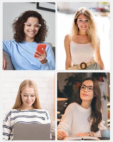 Square Blue Light Glasses for Woman, Lightweight Blue Light Blocking Glasses for Computer,Eye Strain,UV Protection in Saudi Arabia
