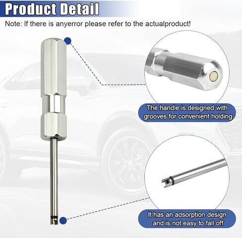 Valve Core Removal Tool, 4.3" Heavy Duty No Scratch Long Tire Valve Stem Removal Installer Tool, Universal Screwdriver Car Tire Repair Stem Puller for Schrader Cores (1PC) in Saudi Arabia