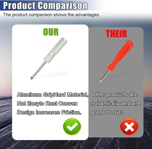 Valve Core Removal Tool, 4.3" Heavy Duty No Scratch Long Tire Valve Stem Removal Installer Tool, Universal Screwdriver Car Tire Repair Stem Puller for Schrader Cores (1PC) in Saudi Arabia