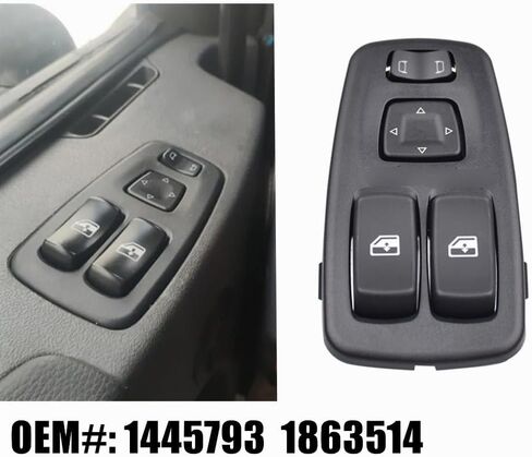 for Scania Electric Window Triple Switch Button 1445793 1863514 Adjust Knob Mirror Control Switch Car Accessories(1863514) in Saudi Arabia