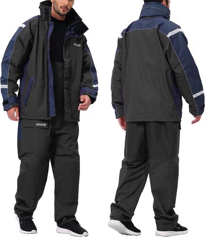 سترة الإبحار الساحلية للرجال مقاومة للماء وقابلة للتنفس وبنطلون صدريات متطابقة بشكل عام مجموعة كومبو من معدات الطقس السيئ in Kuwait