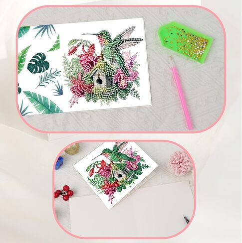 JISHSHAY 6 PCS Diamond Art Cards Diamond Painting Cards Diamond Art Greeting Cards Diamond Painting Greeting Cards Diamond Painting Birthday Cards with Envelopes for Holiday Birthday Eagle in Kuwait