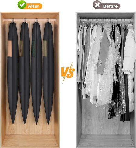 حقيبة بدلة Syeeiex مقاس 40 بوصة، مجموعة من 8 حقائب ملابس لتعليق الملابس، وحقائب بدلة لتخزين الخزانة، وحقائب غطاء البدلة، وحقائب الملابس للبدلات، والقمصان، والسترات، والمعاطف، وملابس العمل (أسود) in Kuwait