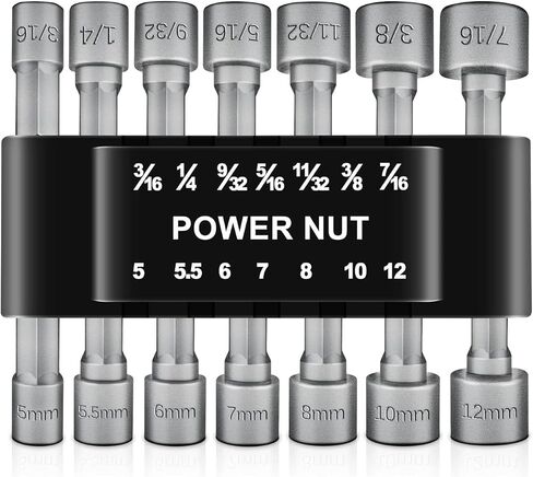 14pcs Power Nuts Driver Drill Bit Tools Set Metric Socket Wrench Screw 1/4'' Driver Hex Keys in Saudi Arabia