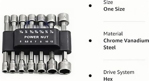 14pcs Power Nuts Driver Drill Bit Tools Set Metric Socket Wrench Screw 1/4'' Driver Hex Keys in Saudi Arabia