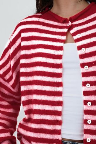Women's Striped Cardigan Long Sleeve Open Front Button Down Lightweight Sweaters in Saudi Arabia
