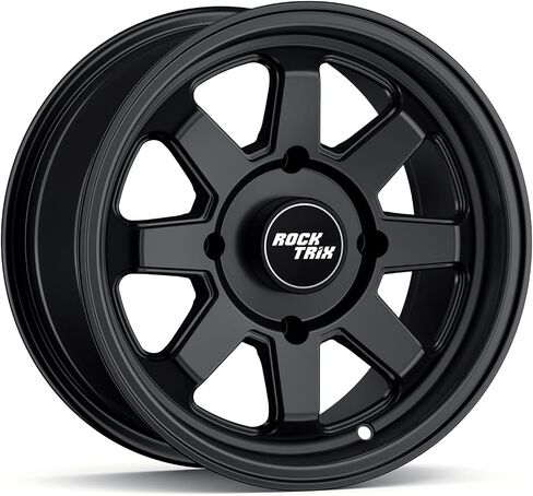 حافة عجلة RockTrix RT116 مقاس 14 بوصة ATV مقاس 14x7 باللون الأسود غير اللامع 4x137، 5+2 إزاحة، متوافقة مع Bombardier Outlander CanAm Can-Am Can Am Commander Maverick Renegade Kawasaki 4/137 in Kuwait