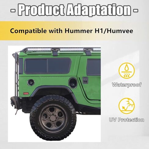 KUAFU 8PCS Fender Flares Compatible with Hummer H1/ Humvee Mud Flaps Splash Extended Guard Painted Plastic - Black in Saudi Arabia