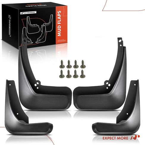 A-Premium Set of 4PCS Mud Flaps Splash Guards Mudguards Mudflaps Compatible with Buick Regal, 2011-2017, Sedan, Black, with Hardware Kits Accessory, Front and Rear (Driver & Passenger Sides) in Saudi Arabia