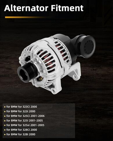 OCPTY Alternator Fit for BMW 320i 2001-2005,for 330i 2001-2005,for 330xi 2001-2006,for 525i 2001-2003, 2.8L/2.5L/3.0L l6,12V 120 Amp Automotive Replacement Alternators #13882 SG12B029 in Saudi Arabia