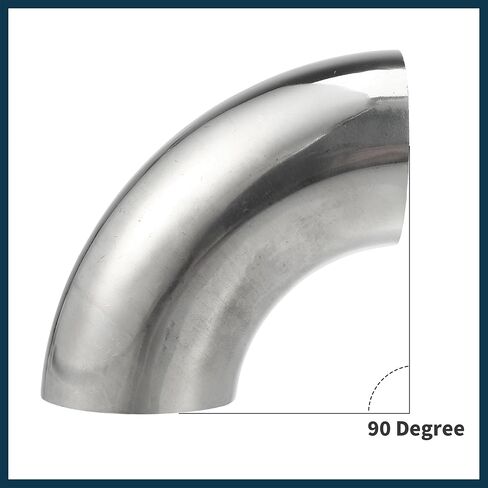 90 Degree Mandrel Bend Elbow Tube OD 1.75" Inch 304 Stainless Steel Reusable | Exhaust Elbow Pipe Stair Handrail Tube 2 Pcs in Saudi Arabia