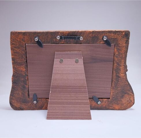 The Crown and The Free - DARUNITA HomeDeCor - Elephant Picture Frame 4 x 6 | Handmade Recycled Sawdust Frame | Sustainable 3D Elephant Photo Frame Décor for Wall & Tabletop | 6.1 x 9.5 inches | Made in Thailand in Saudi Arabia
