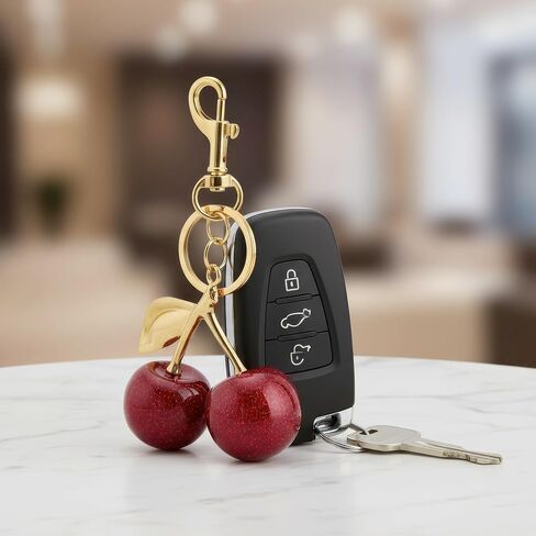 Cute Strawberry Keychain for Women,Kawaii Bag Charm with Daisy,Purse Accessories for Girls Backpack,Car Keys,Bag in Saudi Arabia