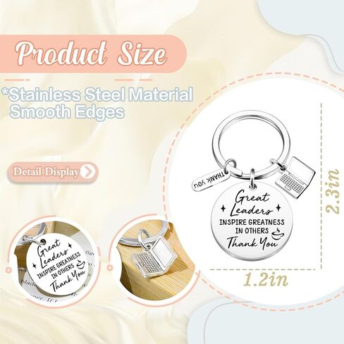 Boss Day Gifts for Women Men Thank You Keychain Leaders Appreciation Gifts for Bosses Leader Supervisor Manager Mentor Administrator Birthday Christmas Retirement Going Away Gift in Saudi Arabia