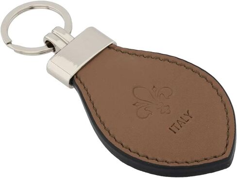 Italian Genuine Leather Keychain - Black in Kuwait