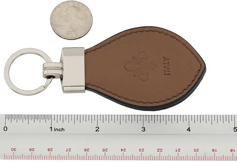 Italian Genuine Leather Keychain - Black in Kuwait