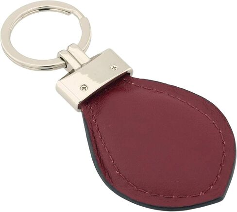 Italian Genuine Leather Keychain - Black in Kuwait