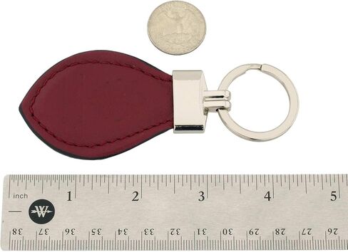 Italian Genuine Leather Keychain - Black in Kuwait