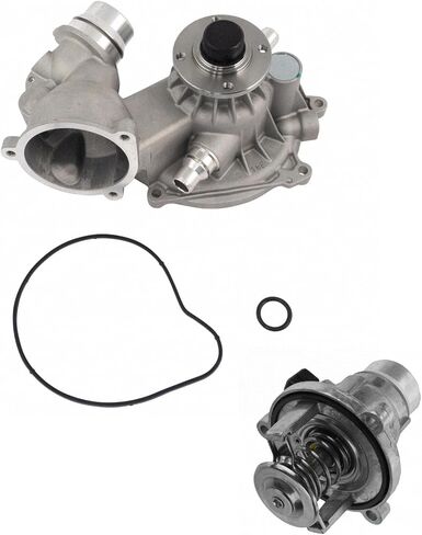 TRQ Engine Water Pump and Thermostat Assembly Compatible with 2004-2005 BMW 545i 645Ci 2003-2005 745i 745Li 2004-2006 X5 in Saudi Arabia