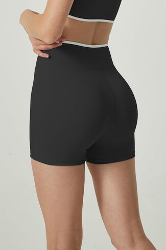 Women's High Waisted Compression Shorts for Running, Gym Stretchy Workout Shorts, Quick Dry Fitness Activewear in Saudi Arabia