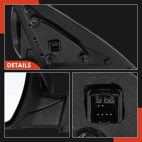 A-Premium Driver Side Power Door Mirror - Compatible with Kia Optima 2011 2012 2013 - Non-Heated Manual Folding Black Outside Rear View Mirror w/Turn Signal - Replace# 87610-2T110 in Saudi Arabia